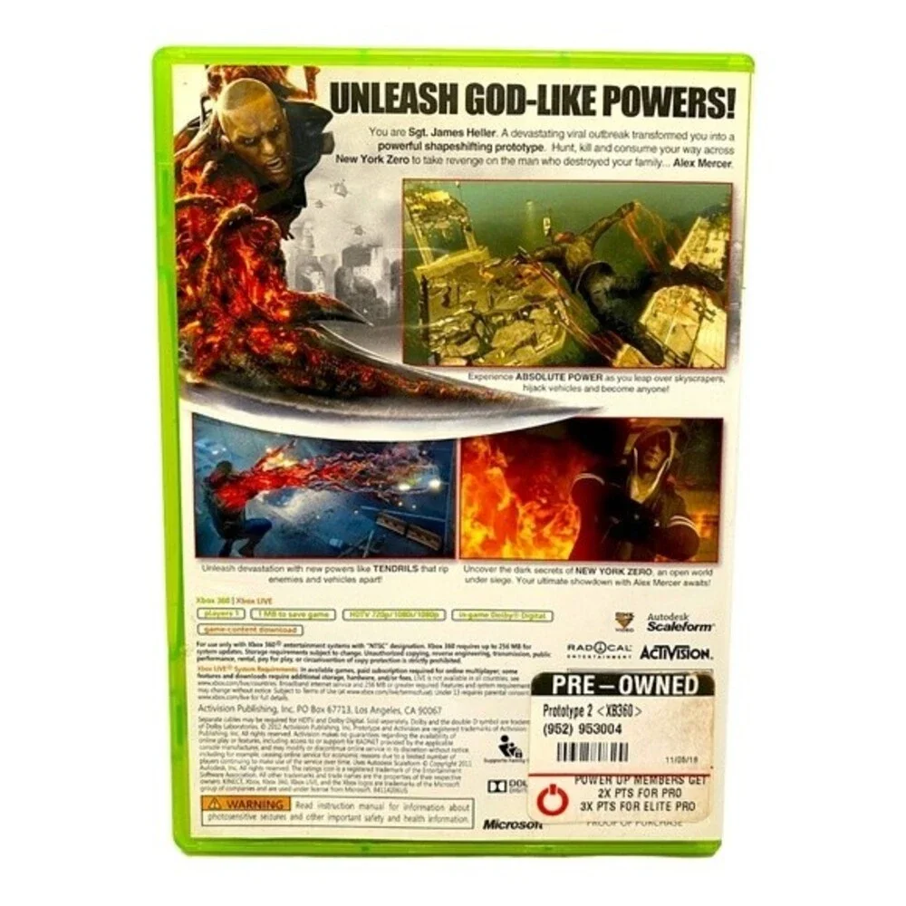 Prototype 2 Action/Adventure Xbox 360